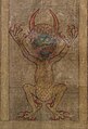 File:Devil's portrait, Herman the Recluse, Codex Gigas, Benedictine monastery of Podlažice, early 13th century.jpg (1,400 × 1,845 pixels, file size: 1.02 MB, MIME type: image/jpeg) (faded)