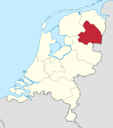 Drente no mapa dos Países Baixos