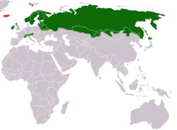 Distribución de la liebre de montaña (Verde - nativo, rojo - introducido)
