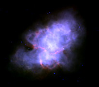 Spitzer espazio teleskopioak infragorriz ikusitako karramarroaren nebulosa