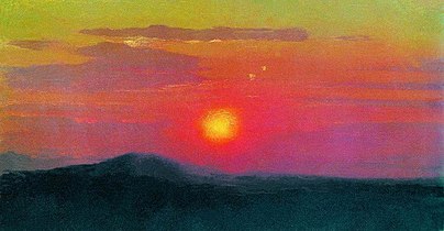 Étude, coucher de soleil, 1890-1895.