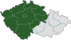 Бохемија на картата на Чешка.