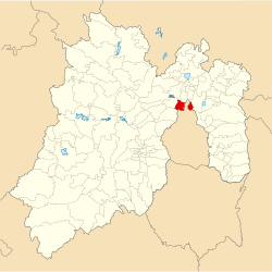 Location of Tlalnepantla in the State of Mexico