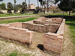 Ruins of Arogya Vihar, ancient city of Pataliputra, Kumhrar