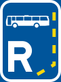 Start of a reserved lane for buses