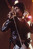 Komponisten bag sangen "Bohemian Rhapsody", Freddie Mercury under en koncert i 1978.
