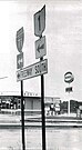 Columbus-area highway marker designating Interstate 71 and Ohio Route 1 (1965)