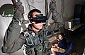 Image 12U.S. Navy Hospital Corpsman demonstrating a VR parachute simulator at the Naval Survival Training Institute in 2006 (from Virtual reality)