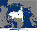Image 23Sea cover in the Arctic Ocean, showing the median, 2005 and 2007 coverage (from Arctic Ocean)
