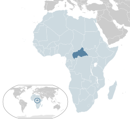 Розташування Центральноафриканської Республіки