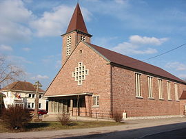 The church in Saulcy-sur-Meurthe