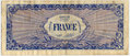 Billet de 100 anciens francs français type 1944 américain avec mention France au verso (verso)