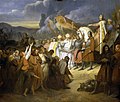 Charlemagne receiving the submission of Widukind at Paderborn in 785, painted c. 1840
