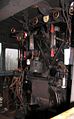 Interfața om-mașină istorică în cabina șoferului locomotivei cu abur germană