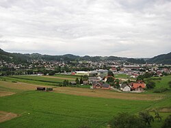 Tirlun nodweddiadol yn Styria Isaf, Sevnica.