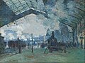 Image 46Arrival of the Normandy Train, Gare Saint-Lazare, by Claude Monet, 1877, Art Institute of Chicago (from Train)