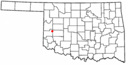 Location of Elk City, Oklahoma