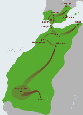 Localização de Império Almorávida