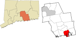 Old Saybrook's location within the Lower Connecticut River Valley Planning Region and the state of Connecticut