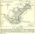 ’n Kaart van Mangareva uit 1938.