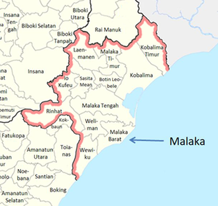 Peta Kecamatan ring Kabupatén Malaka
