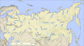 El Pechora (arriba a la izq.) en un mapa de los ríos rusos