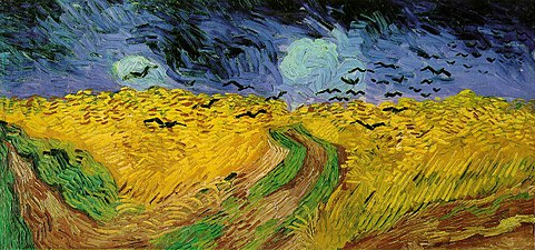 Wheat Field with Crows, one of Van Gogh's last paintings