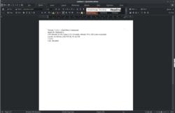 LibreOffice Writer 7.2.4 (julkaistu joulukuussa 2021, ajetaan Linuxilla ja KDE Plasma 5:llä Breeze-kuvakesarjan kanssa)