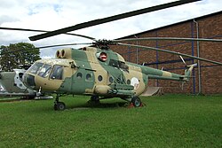 A csehszlovák hadsereg Mi–8 helikoptere a Kbelyi Repülési Múzeumban