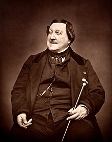 Gioachino Rossini in 1865, in whose memory the project was conceived