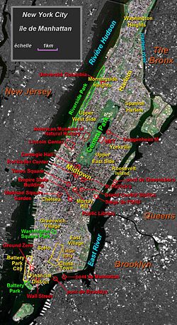 Manhattan – satelitní snímek