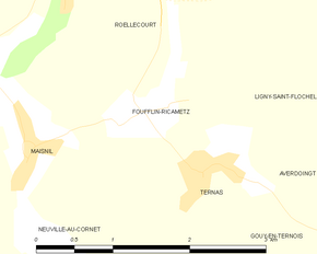 Poziția localității Foufflin-Ricametz