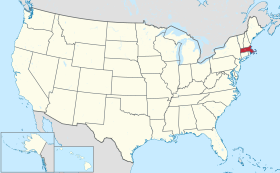 Localização de Massachusetts nos Estados Unidos