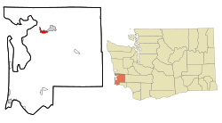 Location of South Bend, Washington