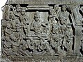 Buda predicando en el cielo de Tushita. Amaravati, período Satavahana, siglo II EC. Museo Indio, Calcuta.
