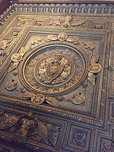 Renaissance ceiling of the king's bedroom in the Louvre Palace, by Francisque Scibecq de Carpi, 1556[6]