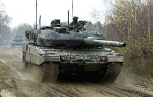 Um Leopard 2A6, de fabricação alemã, do exército holandês.