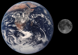 Comparaison de la Terre et de la Lune.