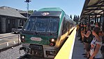 A SMART train at the Downtown Santa Rosa station