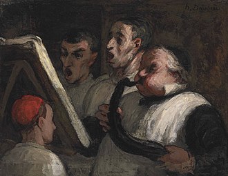 Le Lutrin, 1864-1865 Honoré Daumier Collection privée, Vente 2016