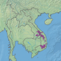 Image 66Southern Annamites montane rain forests: ecoregion territory (in purple) (from Geography of Cambodia)