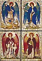 The four archangels in Anglican tradition, 1888 mosaics by James Powell and Sons, St John's Church, Warminster.
