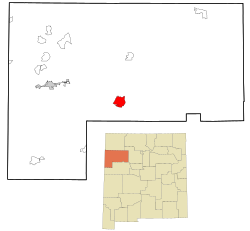 Location of Thoreau in New Mexico