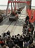 Остання колона радянських військ з Афганістану перетинає кордон СРСР через міст Дружби. 15 лютого 1989