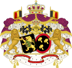 Description de l'image Alliance Coat of Arms of King Philippe and Queen Mathilde.svg.