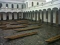 Image 51Antique dug out canoes in the courtyard of the Old Military Hospital in the Historic Center of Quito. (from History of Ecuador)