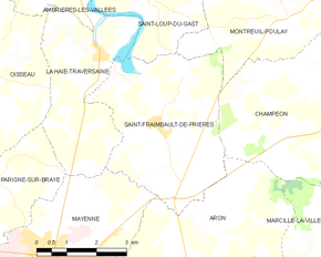 Poziția localității Saint-Fraimbault-de-Prières