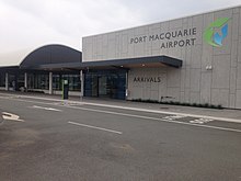 Entrance and signage at Port Macquarie Airport