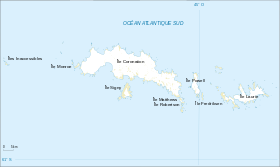 Carte des îles Orcades du Sud