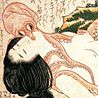 Détail de Tako to ama (Le Rêve de la femme du pêcheur), shunga (estampe érotique) d'Hokusai.